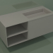 modèle 3D Lavabo avec tiroir et compartiment (06UC734D2, Clay C37, L 120, P 50, H 48 cm) - preview