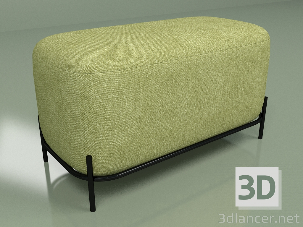 modello 3D Pouf Pawai larghezza 80 (verde) - anteprima