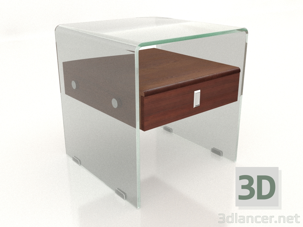 modèle 3D Table Glasper (noyer) - preview