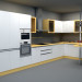 3D Modell Voll ausgestattete Küche - Vorschau