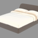 3D modeli Guia için deri depolama alanı ile deri kaplı yatak - önizleme
