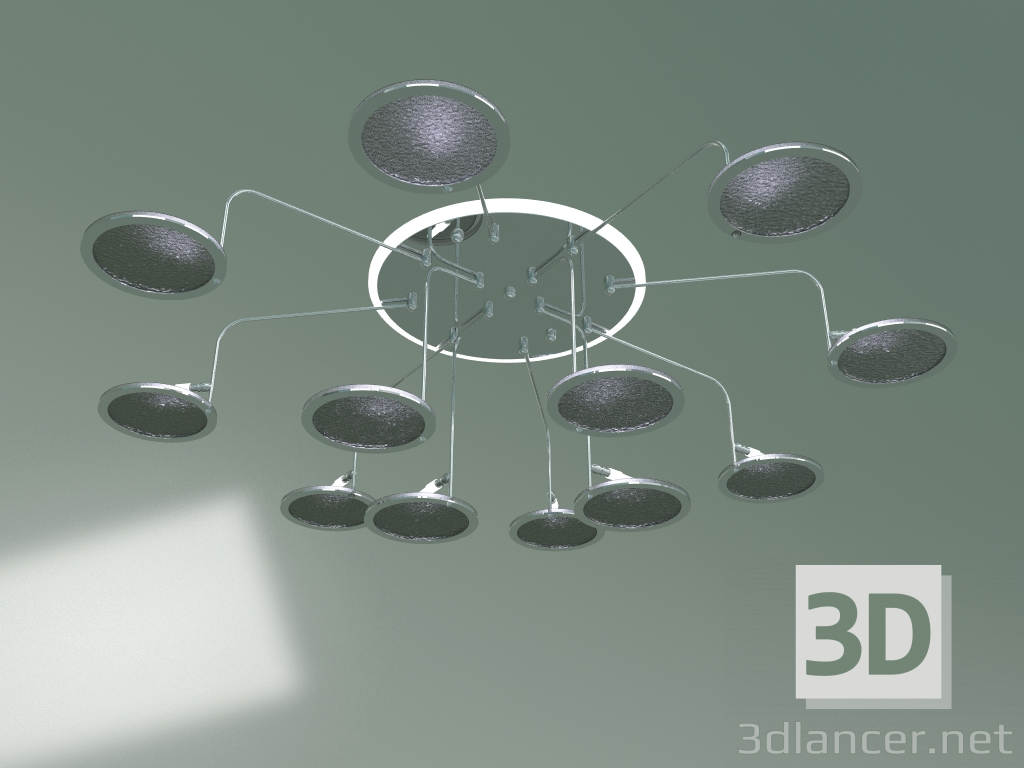 modello 3D Lampadario a soffitto 80109-12 (cromo) - anteprima
