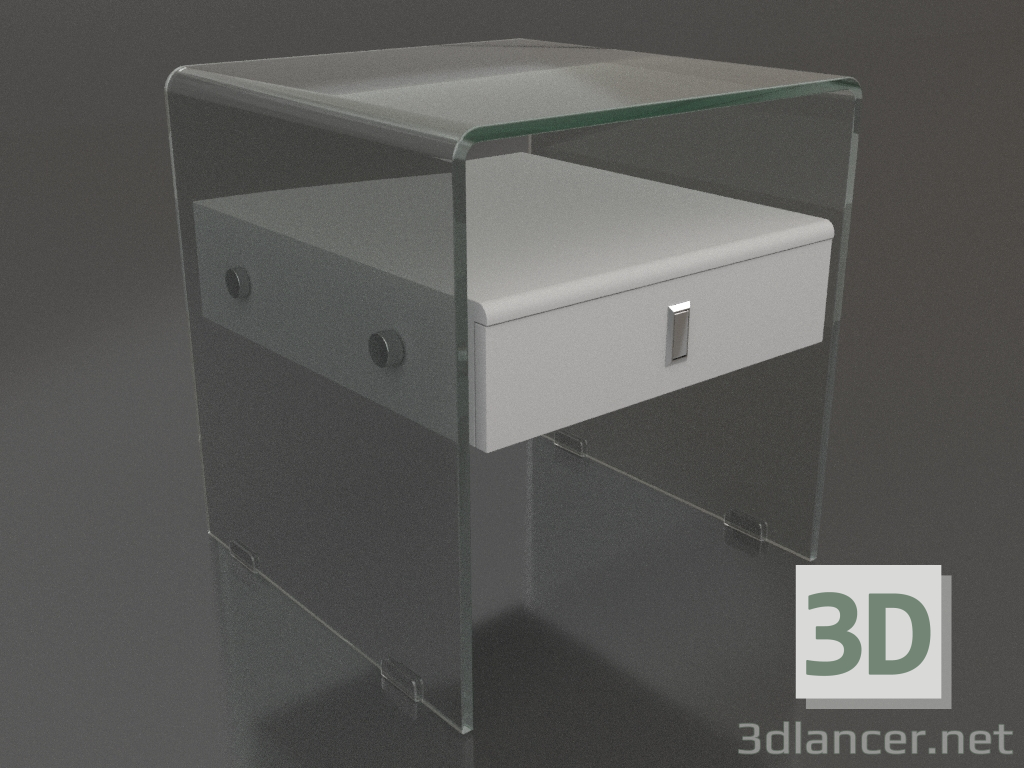 modèle 3D Table Glasper (blanche) - preview