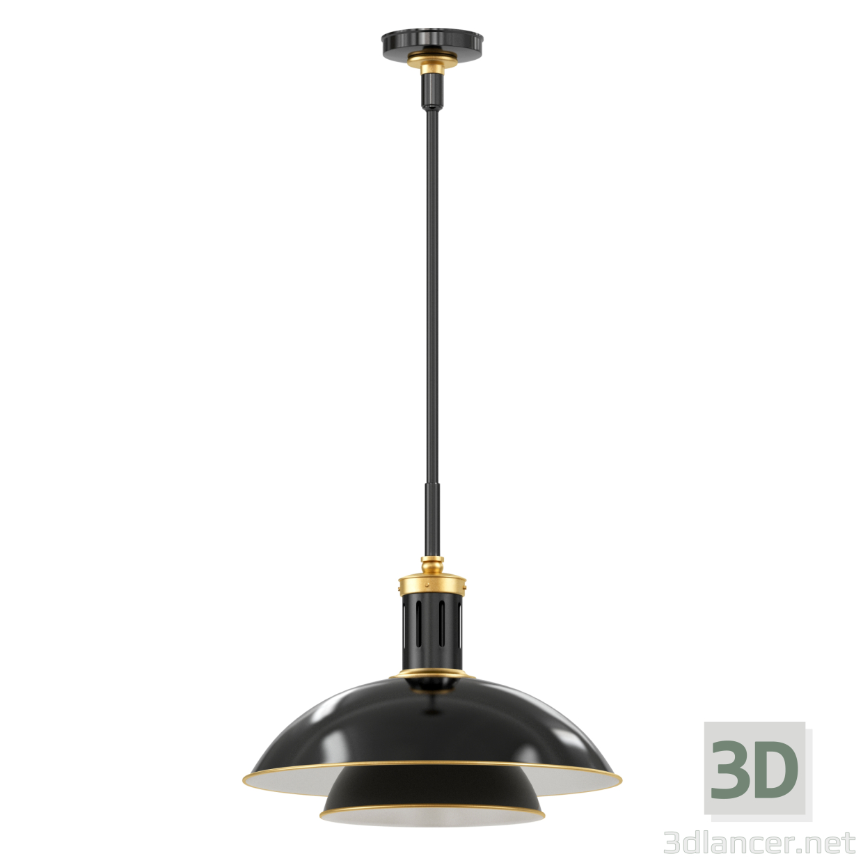 3d Средний бронзовый подвесной светильник Whitman модель купить - ракурс