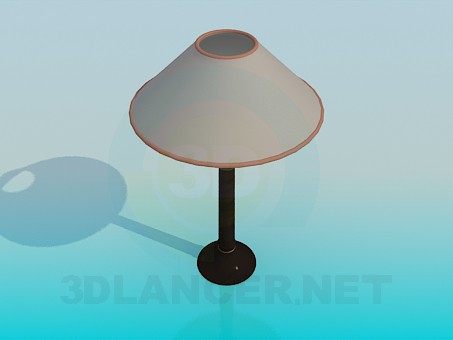 3D Modell Tischlampe mit Lampenschirm - Vorschau