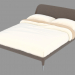 3d model Double bed in leather upholstery Guia - preview