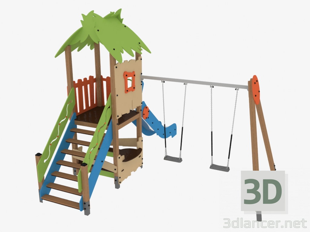 3d model Children's game complex (T1102) - preview