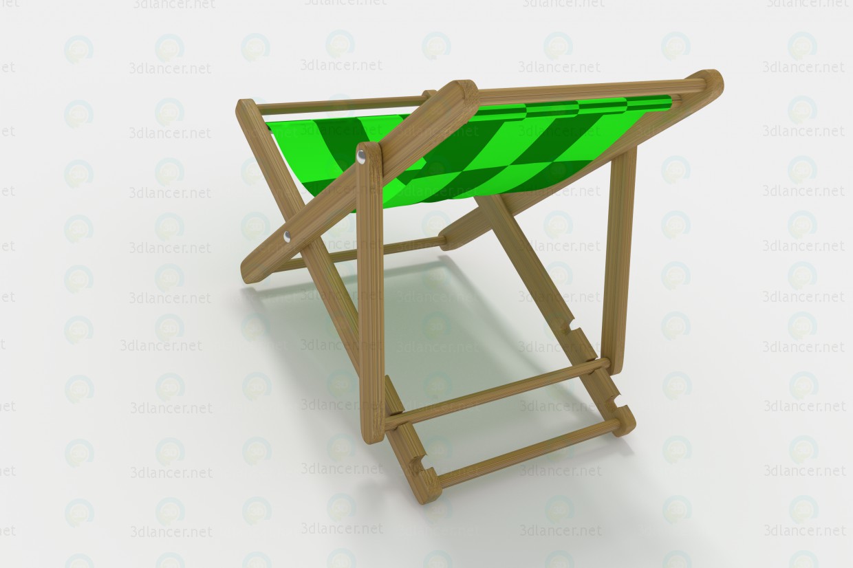 Silla de cubierta 3D modelo Compro - render