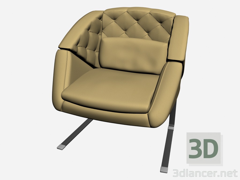 3d model Gilda armchair capitonne - preview