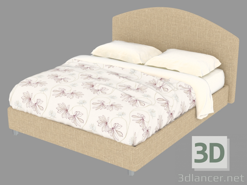 3 डी मॉडल डबल बेड मैगनोलिया - पूर्वावलोकन