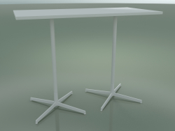 Rechteckiger Tisch mit doppelter Basis 5517, 5537 (H 105 - 69x139 cm, Weiß, V12)