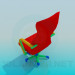 3d model Chair with wheels for children's room - preview