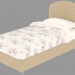 3D modeli Tek kişilik yatak Manolya - önizleme