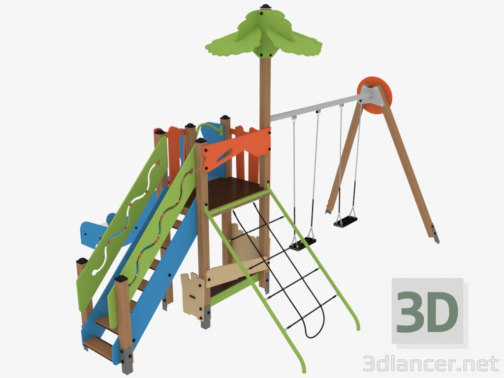 modello 3D Complesso di giochi per bambini (T1112) - anteprima