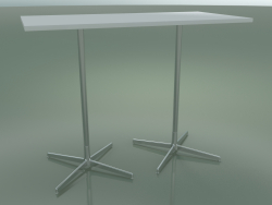 Rectangular table with a double base 5517, 5537 (H 105 - 69x139 cm, White, LU1)