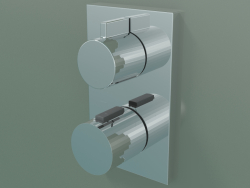 Built-in thermostat for shower and bath, with two outlet points (36 426 670-000010)