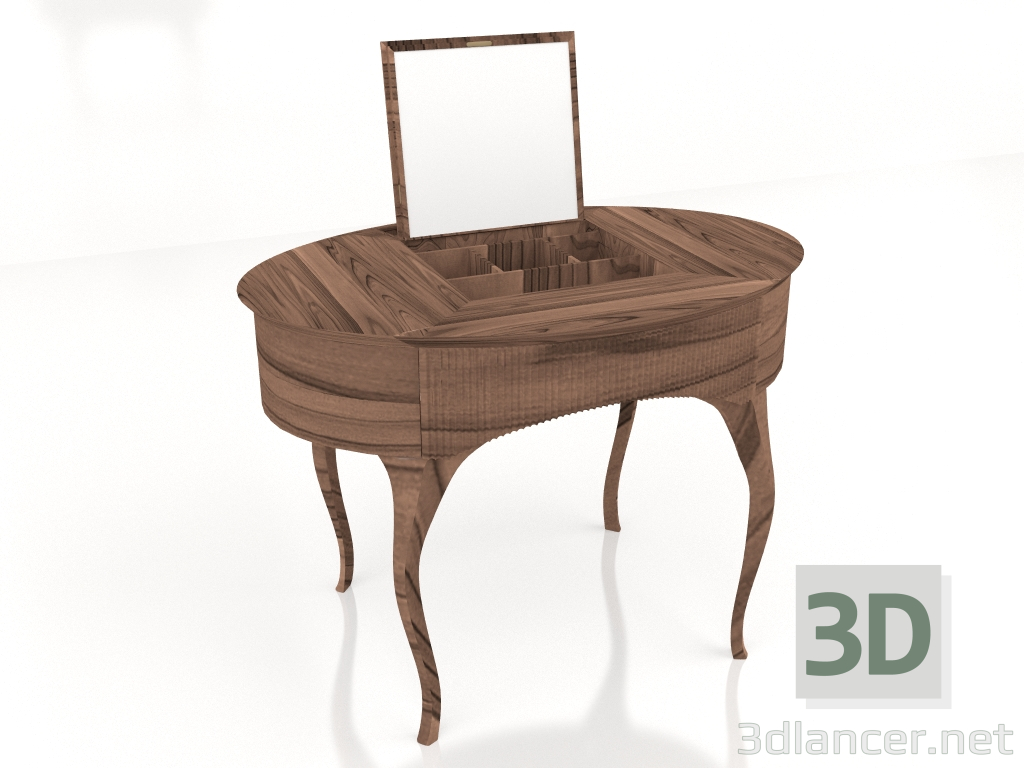 3D Modell Schminktisch mit offenem Spiegel Arabella - Vorschau
