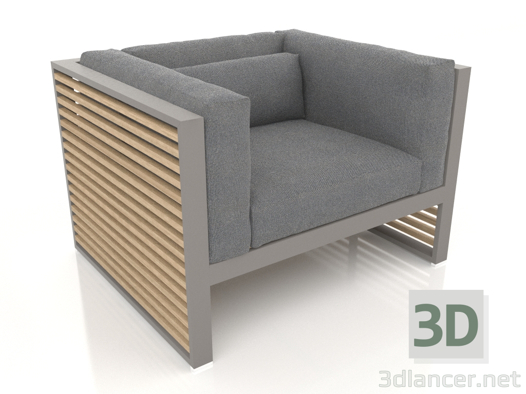 modèle 3D Chaise longue (gris quartz) - preview