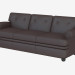3d model Leather sofa triple classic - preview