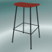 3d model Bar stool with Fiber tube base (H 75 cm, Dusty Red, Black) - preview