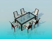 Satz-Tisch mit Stühlen