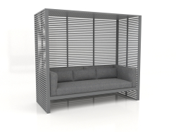 Al Fresco Sofa mit Aluminiumrahmen (Anthrazit)