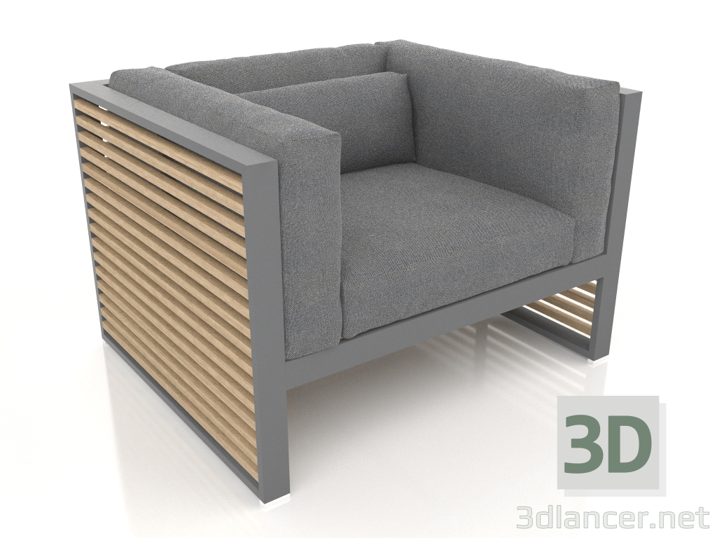 3 डी मॉडल लाउंज कुर्सी (एन्थ्रेसाइट) - पूर्वावलोकन