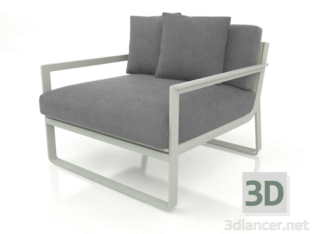 3 डी मॉडल लाउंज कुर्सी (सीमेंट ग्रे) - पूर्वावलोकन