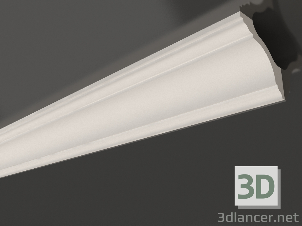 modello 3D Cornice per soffitto in gesso liscia KG 030 (80х80) - anteprima