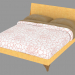 3D modeli Çıkarılabilir Meridiana döşemeli çift kişilik yatak - önizleme