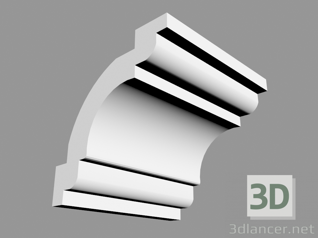 3D modeli Korniş СХ124 (4,9 x 4,9 cm) - önizleme