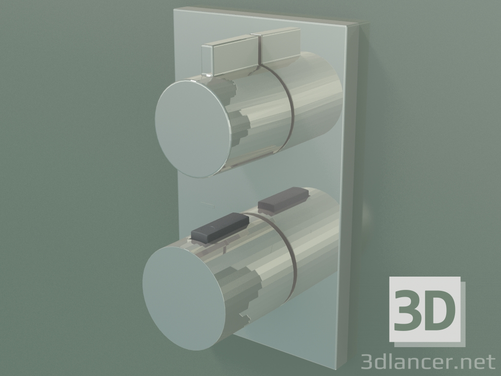 3d model Built-in thermostat for shower and bath, with two outlet points (36 426 670-080010) - preview