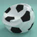 3d Пуф в виде футбольного мяча модель купить - ракурс