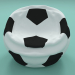 3D Bir futbol topu şeklinde puf modeli satın - render