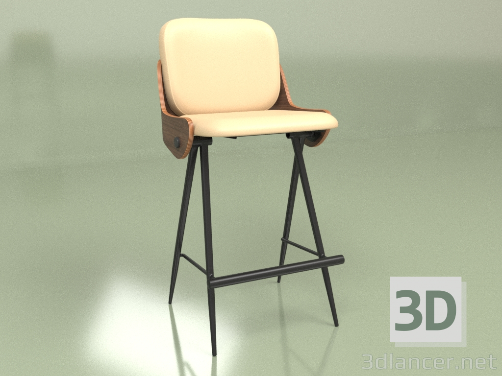 modello 3D Sedia semi-bar Isla (beige) - anteprima