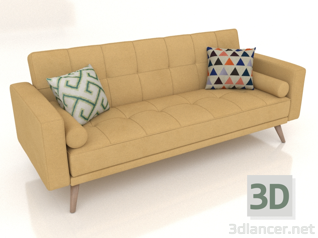 3 डी मॉडल सोफा बेड स्कैंडिनेविया (पीला) - पूर्वावलोकन