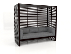 Al Fresco sofa with aluminum frame (Black)