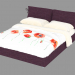 3d model Double bed Nathalie - preview