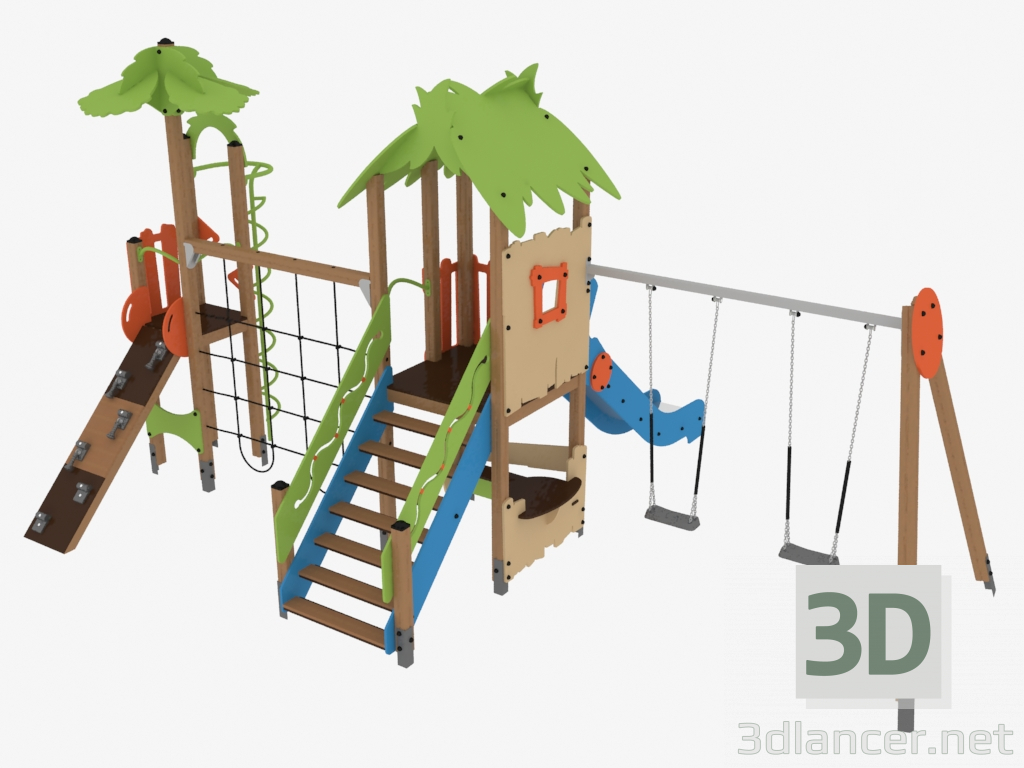 3d модель Детский игровой комплекс (Т1202) – превью