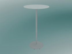 Table BON (9380-71 (⌀ 60cm), H 109cm, HPL white, cast iron white)