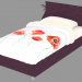 3d модель Ліжко односпальне Nathalie – превью