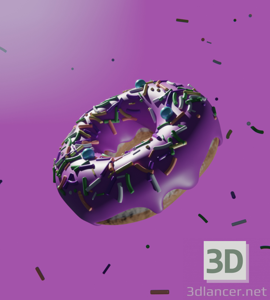 Der beste Donut 3D-Modell kaufen - Rendern