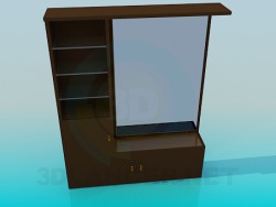 Wardrobe with a mirror for a hall room