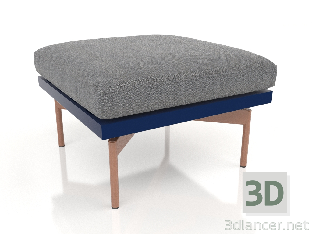 3d model Pouf for a club chair (Night blue) - preview