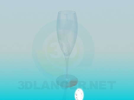 3d model Crystal wine glass - preview