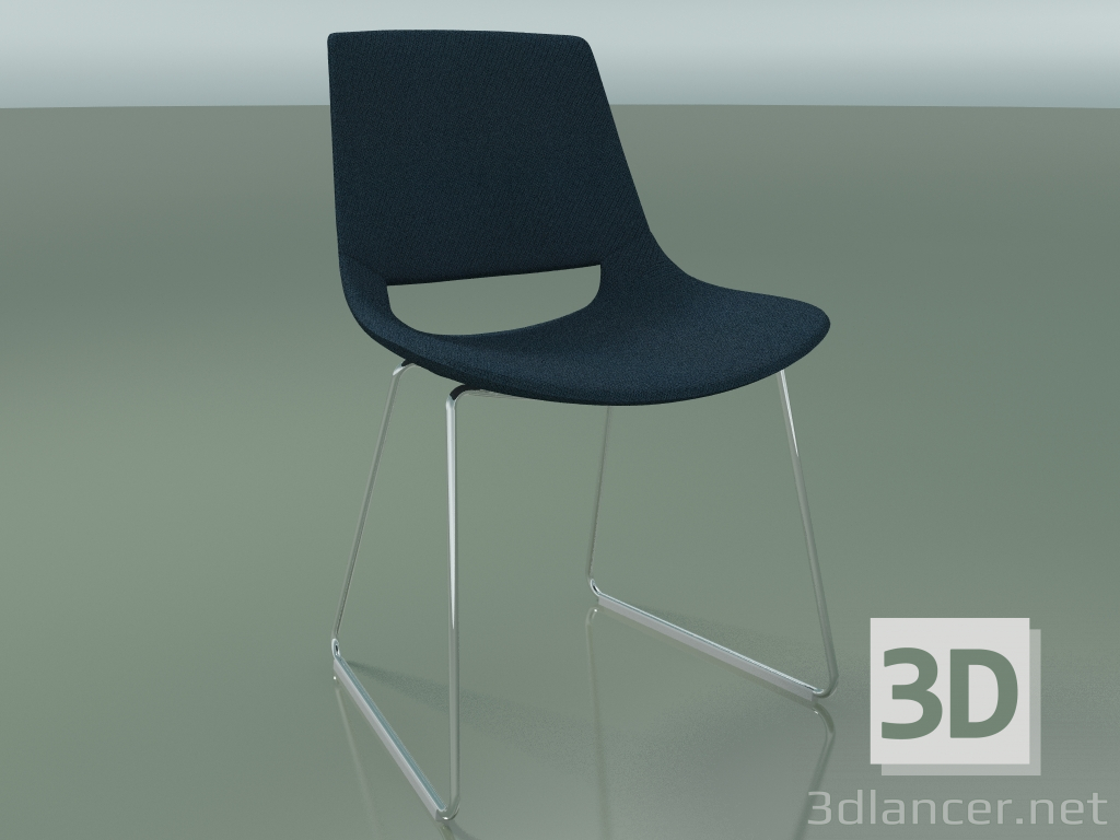 Modelo 3d Cadeira 1212 (sobre patins, estofados em tecido, CRO) - preview