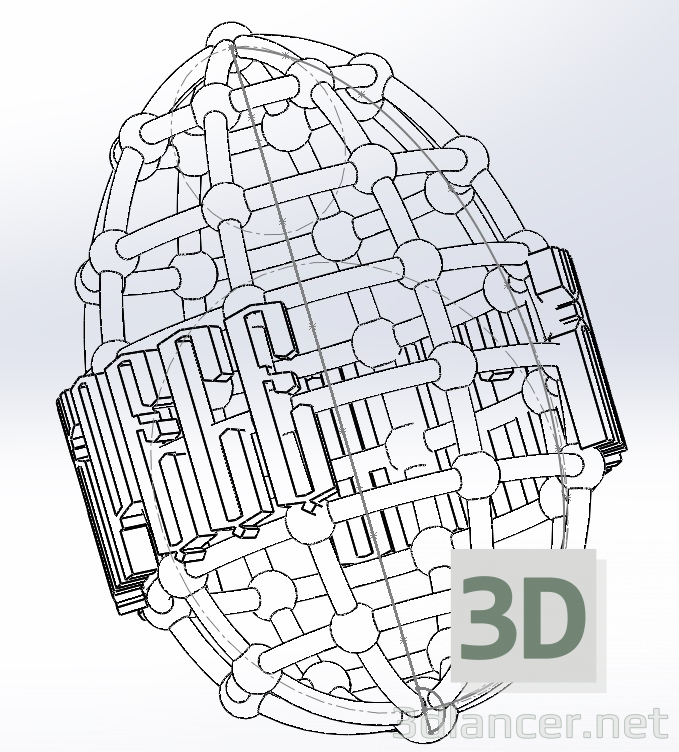 3D modeli Rus paskalya yumurtası - önizleme