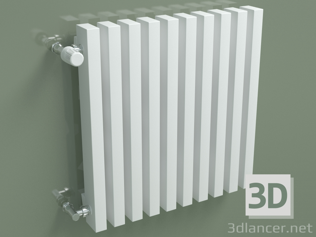 3d модель Вертикальный радиатор RETTA (10 секц 500 мм 60х30, белый матовый) – превью