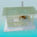 3D Modell Ein Gartenhaus mit Grillplatz - Vorschau