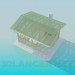3d model Un summerhouse con barbacoa - vista previa